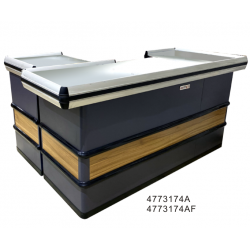 MOSTRADOR CAJA SUPERMERCADO GRIS 2000x900x900mm