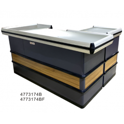 MOSTRADOR CAJA SUPERMERCADO GRIS 2000x900x900mm