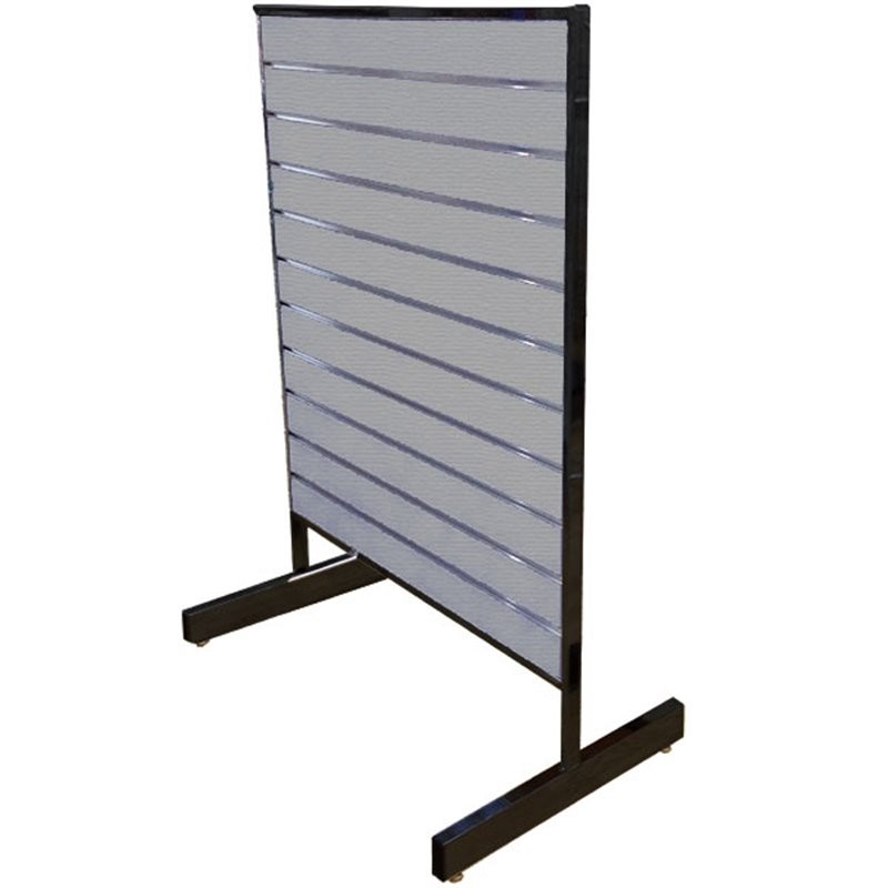 GÓNDOLA DOBLE PANEL DE LAMAS NEGRA