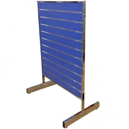 GÓNDOLA DOBLE PANEL DE LAMAS CROMADA