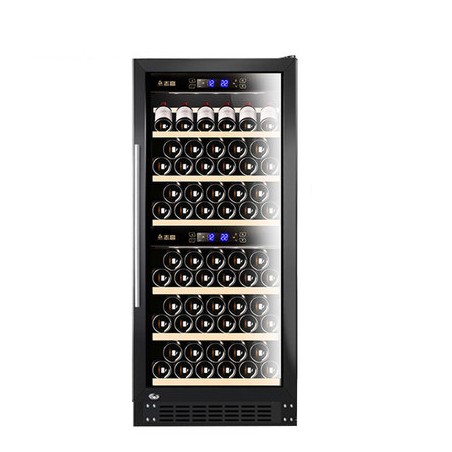 CHIGO - Enfriador de vino, capacidad de 73 botellas. 5℃~22℃, 188L, 648 x 672 x 1300mm con Puerta de Cristal