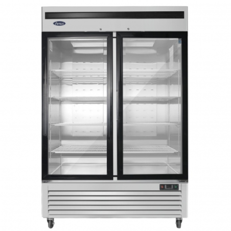 VITRINA REFRIGERADA VERTICAL ARMARIO DOBLE PUERTA VENTILADA 1335L 0℃~8℃, 1382x800x2135MM