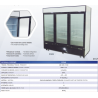 VITRINA REFRIGERADA VERTICAL ARMARIO 3 PUERTAS VENTILADA 2050L 1℃~8℃, 2079x800x2062MM