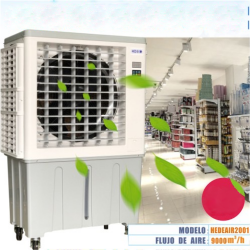 CLIMATIZADOR EVAPORATIVO INDUSTRIAL, VENTILADOR DE AGUA 120L, ENFRIADOR DE AIRE ECOLÓGICO, 9 VELOCIDADES, 8500㎥/H