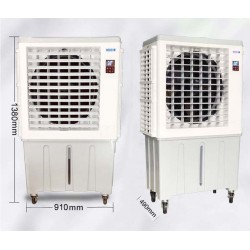CLIMATIZADOR EVAPORATIVO INDUSTRIAL, VENTILADOR DE AGUA 120L, ENFRIADOR DE AIRE ECOLÓGICO, 9 VELOCIDADES, 8500㎥/H