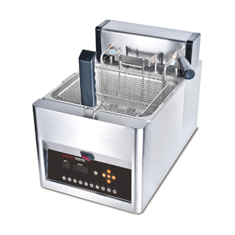 FREIDORA ELÉCTRICA COMERCIAL 8L / 12L, 3KW ELEVACIÓN AUTOMÁTICA INTELIGENTE