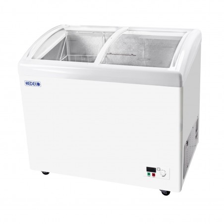 CONGELADOR DUAL DESLIZANTE CRISTAL CURVADO, -35℃ ~ 8℃ REFRIGERADA / CONGELADA DOBLE USO DE VITRINA, 256L / 396L / 516L