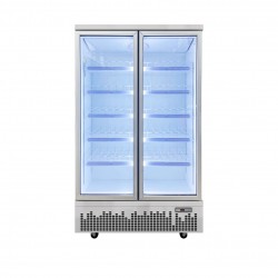 VITRINA REFRIGERADA DOBLE PUERTA VENTILADA 1000L, 2℃ ~ 8℃, 1260*680*2120MM