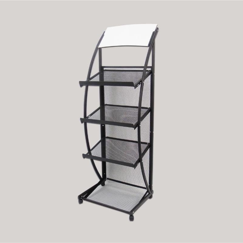 EXPOSITOR DE REVISTAS 1360*475*320MM CON 4 RUEDAS