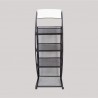 EXPOSITOR DE REVISTAS 1360*475*320MM CON 4 RUEDAS
