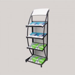 EXPOSITOR DE REVISTAS 1360*475*320MM CON 4 RUEDAS