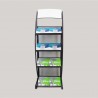 EXPOSITOR DE REVISTAS 1360*475*320MM CON 4 RUEDAS