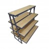 Expositor De Madera Y Metal, Expositor trapezoidal de 4 niveles 1200*930*1285mm