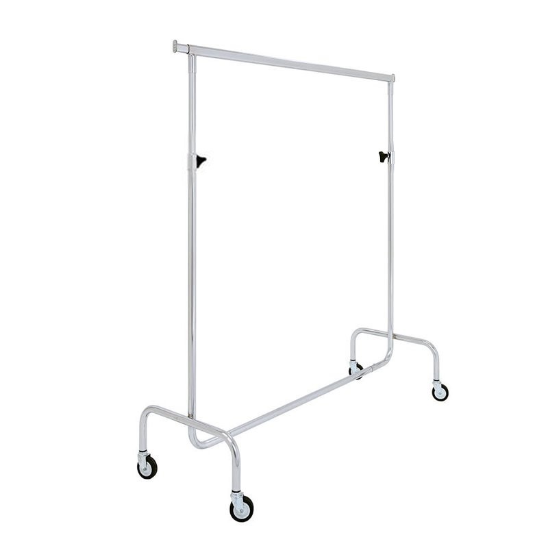150cm BURRO DE ROPA PERCHERO METÁLICO REGULABLE CON RUEDAS