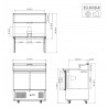MESA FRÍA DE INGREDIENTES CON 2 PUERTAS 300L 310W -2 ℃ ~ 8 ℃