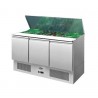 MESA FRÍA DE INGREDIENTES CON 3 PUERTAS 380L 310W -2 ℃ ~ 8 ℃