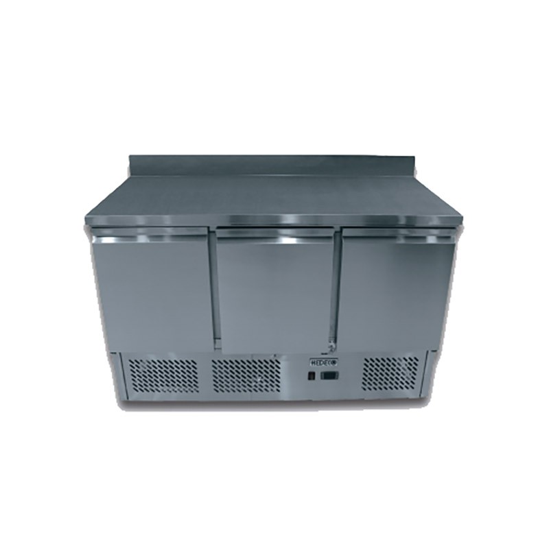 MESA FRÍA CON 3 PUERTAS CON TOPE 380L 220W -2 ℃ ~ 8 ℃