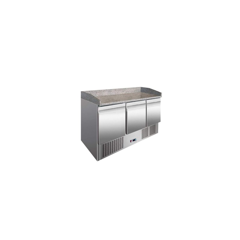 MESA FRÍA PARA PIZZA CON 3 PUERTAS 380L 300W -2 ℃ ~ 8 ℃