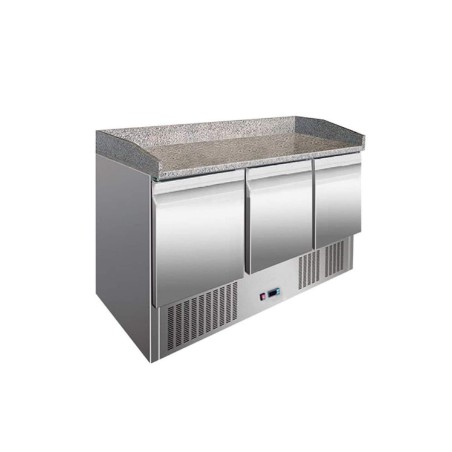 MESA FRÍA PARA PIZZA CON 3 PUERTAS 380L 300W -2 ℃ ~ 8 ℃
