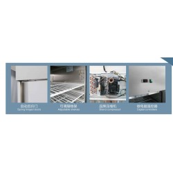 ARMARIO CONGELADOR VERTICAL INOX VENTILADO DE 1 PUERTA 670L , -18 ℃ ~ 25 ℃, 600W , 730×805×2065MM