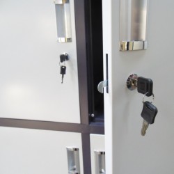 8门储物柜 灰框白门 180x90x39cm