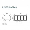 冷藏寿司展示柜 2-10°C 230W 42L  4Uds*1/3GN 1148*406*316MM