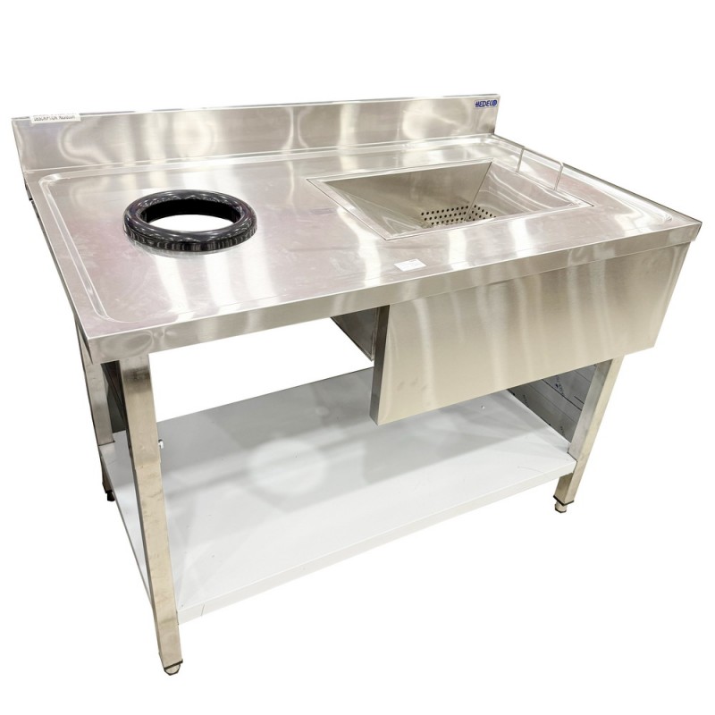 Mesa Acero Inoxidable de Recolección de Residuos 1200*700*850+100MM