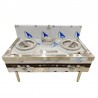 Cocina de Gas con 2 quemadores, 1 alta potencia y 1 baja potencia 1500*800*800*300MM