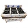 COCINA DE GAS NATURAL CON 6 QUEMADORES 1100*800*800+150MM