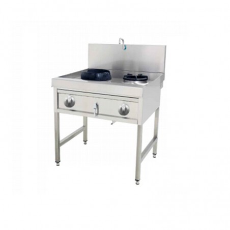 ESTUFA DE GAS CON 2 FUEGOS, CON GRIFO DE ALTA POTENCIA Y BAJA POTENCIA, GAS NATURAL Y BUTANO 900*900*810+290MM