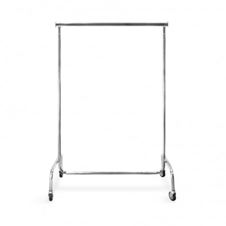 155cm BURRO DE ROPA PERCHERO METÁLICO EXTENSIBLE CON RUEDAS