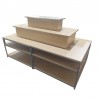 Expositor De Madera Y Gris Metal Combinación Multicapa Niveles 2400*1200*1350MM