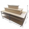 Expositor De Madera Y Gris Metal Combinación Multicapa Niveles 2400*1200*1350MM
