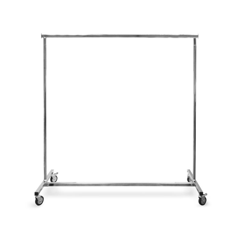 140-210cm BURRO DE ROPA PERCHERO METÁLICO EXTENSIBLE CON RUEDAS