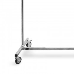 140-210cm BURRO DE ROPA PERCHERO METÁLICO EXTENSIBLE CON RUEDAS