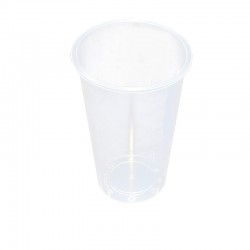 Vaso de Té Desechable Transparente de 500ml / 700ml, Fondo Plano, 90mm de Diámetro, 500Uds/Caja para Bebidas