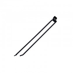 Gancho para Tubo Doble Gris Linea con Portaprecios 35/40cm Φ8mm 50Uds/Caja