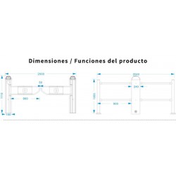 Puerta Automática de Acceso con Barrera Retráctil y Sensor de Radar, 220V para Supermercados y Tiendas con Voz