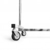 138-220cm BURRO DE ROPA PERCHERO METÁLICO EXTENSIBLE CON RUEDAS