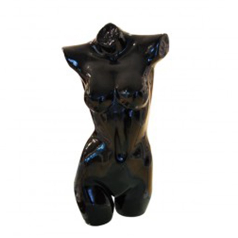 Maniquies Busto Mujer Negro Brillo Altura 78cm Para Exhibicion Ropa