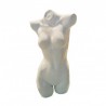 Maniquies Busto Mujer Colgado Gris Brillo Altura 83Cm Para Escaparates (Soporte No Incluido)
