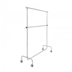 带轮的可伸缩折叠，双杆金属衣架