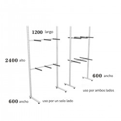 Estantería Modular Cromada | Tipo T/L Redonda y Travesaño Curvo | Combinación Flexible, Soporte Estable