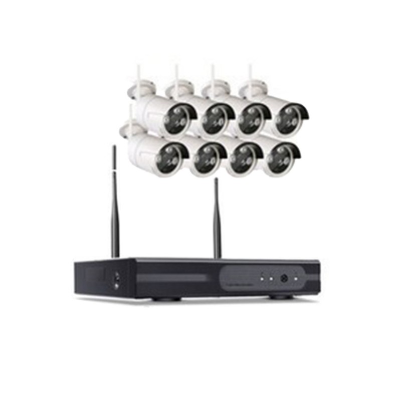 Kit Vigilancia Inalámbrica 5MP NVR 8 Canales, H265/H264 WiFi