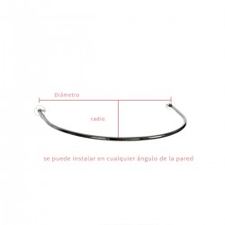 Probador Semicírculo Cromado Soporte Para Probador Diámetro 85cm o 115cm