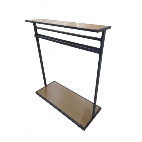 展示衣架 鞋架 带挂钩 金属架 木板 1220*500*1375mm