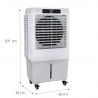 CLIMATIZADOR EVAPORATIVO INDUSTRIAL, VENTILADOR DE AGUA 40L, ENFRIADOR DE AIRE ECOLÓGICO, 9 VELOCIDADES, 4000㎥/H