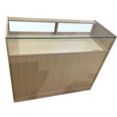 白榉展示柜台 带玻璃 1200x500x1000MM