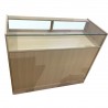 Mostrador Expositor Con Vitrina 1200x500x1000 MM Haya Blanco