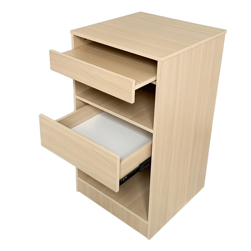 Mostrador Exhibidor con cajones Blanco Haya 500x500x900 MM